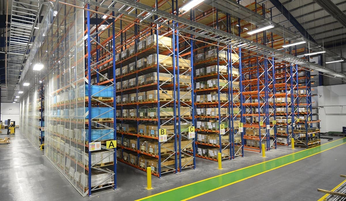 A warehouse pallet racking system installed by UK suppliers Teepee Materials Handling