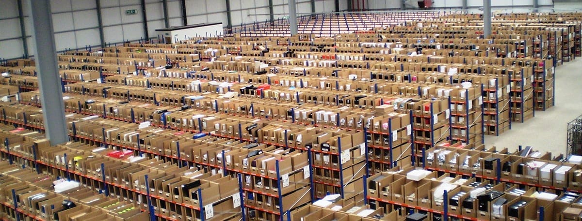 Long Span Shelving in Warehouse