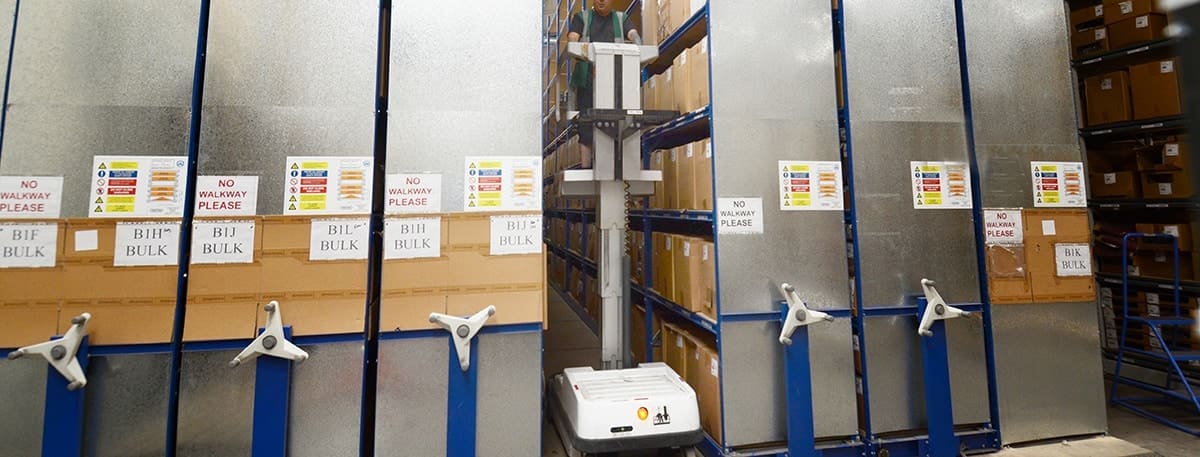 Roller racking systems installed by Teepee for warehouse industrial storage