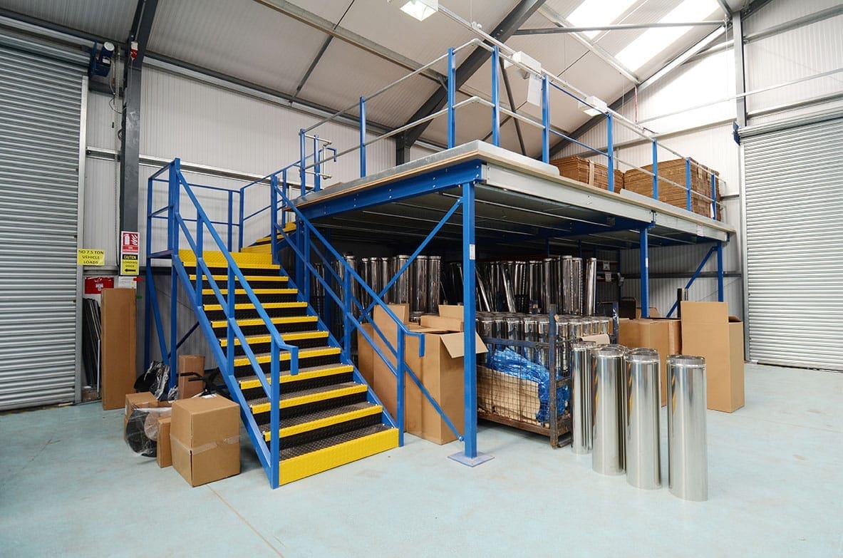 Corner Mezzanine Flooring at Olympus Global