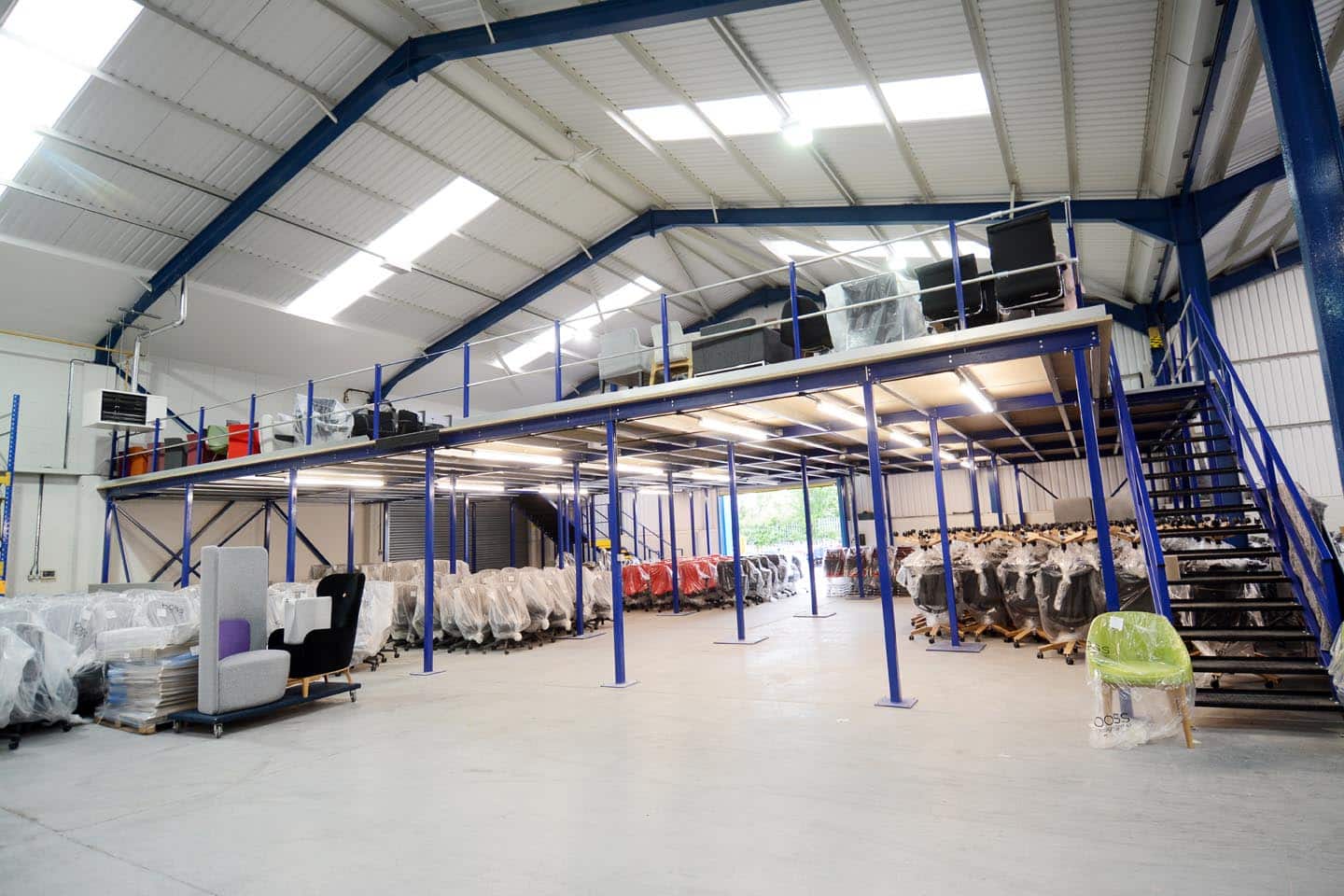 Storage Mezzanine Floor at Boss Design