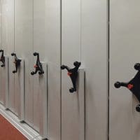 Mobile shelving systems installed by Teepee for warehouse industrial storage