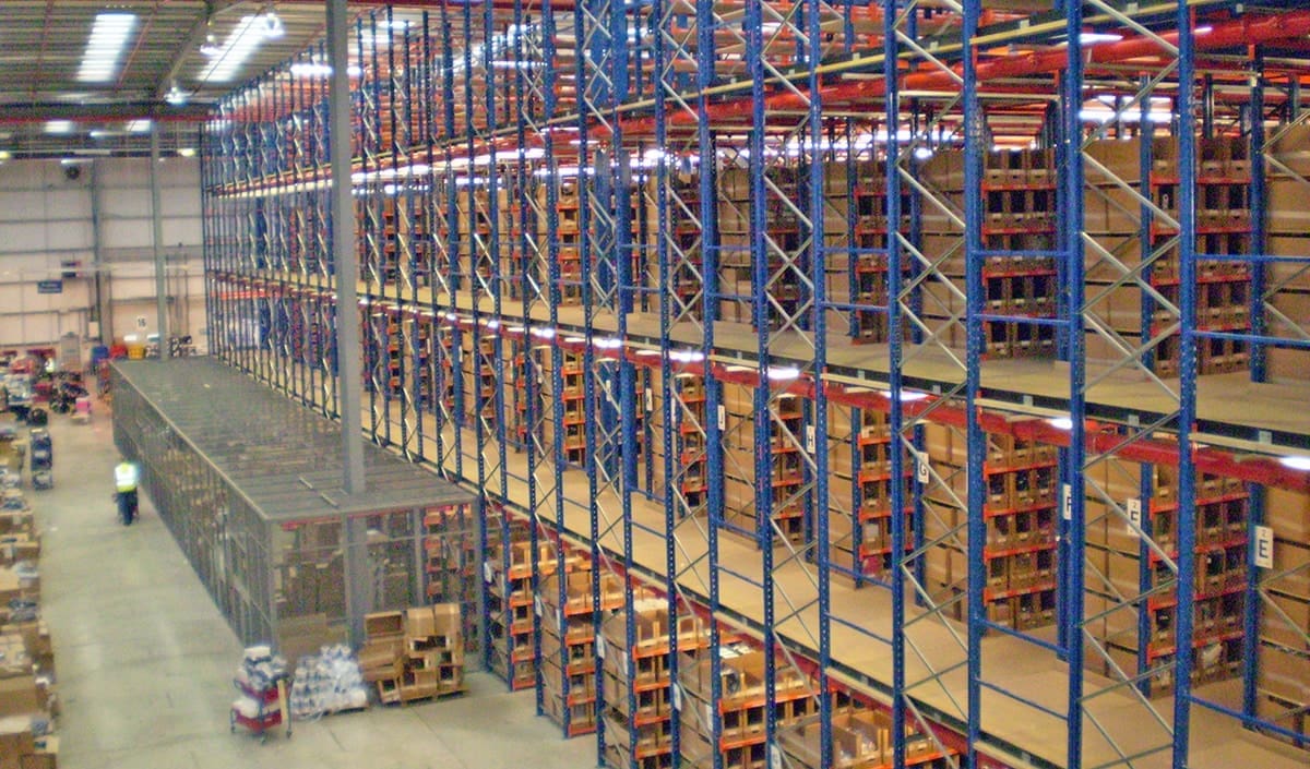 Multi-tier Pallet Racking Multi-tier pallet racking installed by Teepee Materials Handling