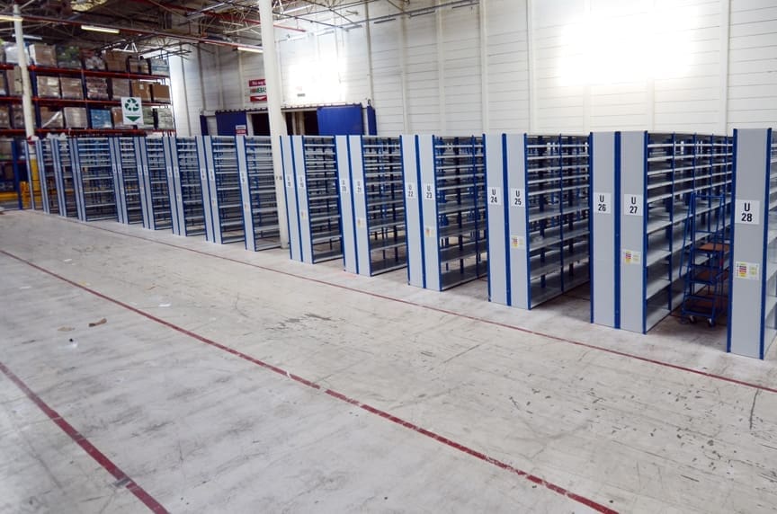 Shortspan Shelves at Unipart Logistics