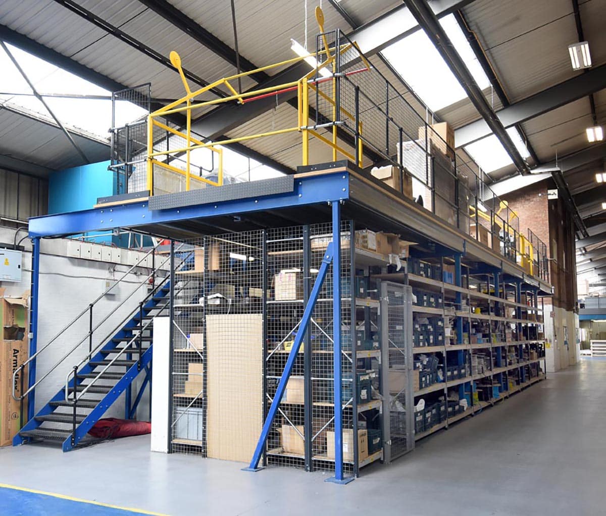 Mezzanine Flooring With Shortspan Shelving at Weatherite Group
