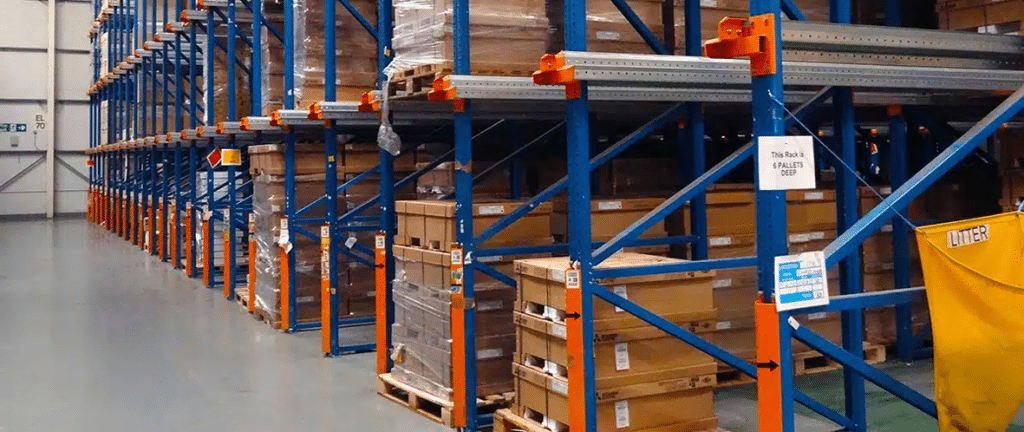 Types of warehouse pallet racking: Drive in / through racking at Teepee Materials Handling