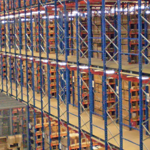 Multi-tier warehouse pallet racking supplied by Teepee Materials Handling