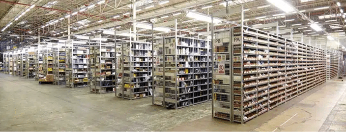 Carton live shelving systems supplied by Teepee