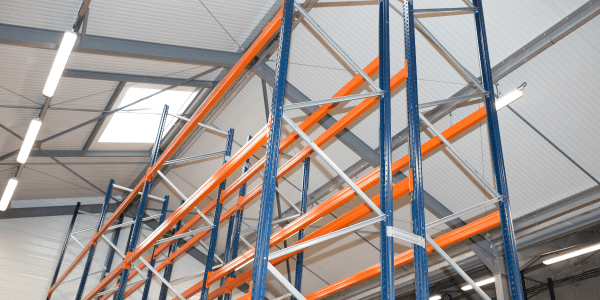An example of warehouse pallet storage racks designed and installed by Teepee Warehouse Solutions