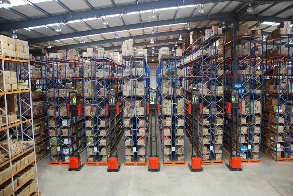 Pallet Racking in a Wolverhampton warehouse installd by Teepee