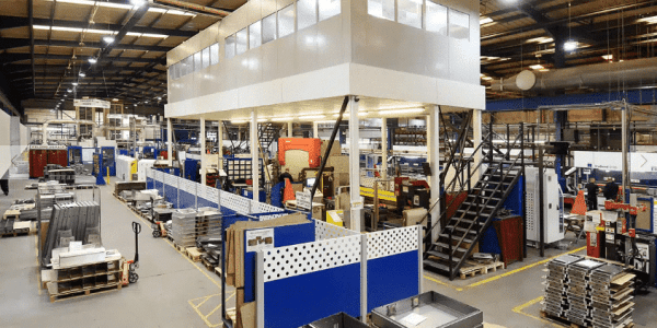 A mezzanine Floor installed in a Coventry Warehouse by Teepee Materials Handling