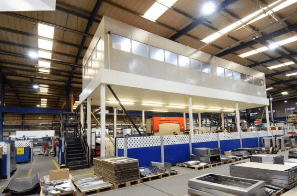 Mezzanine flooring supplied to a Burton-upon-trent warehouse facility by Teepee Materials Handling