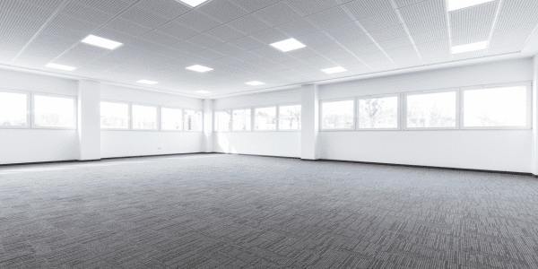 The inside of a mezzanine floor installed in a Nottingham warehouse by Teepee Materials Handling